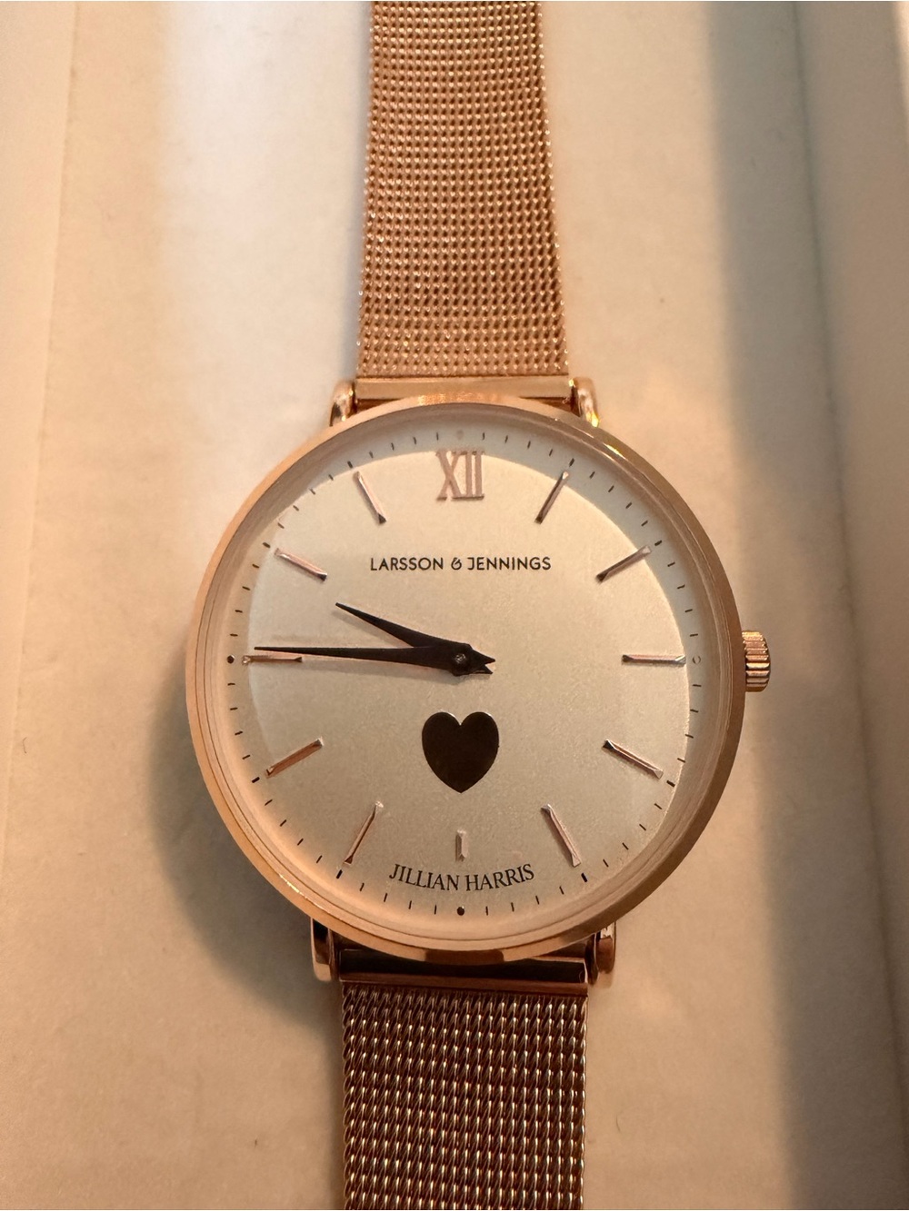 Larsson & Jennings X Jillian Harris Gold Mesh Strap Women's Watch in rose gold - Picture 8 of 9